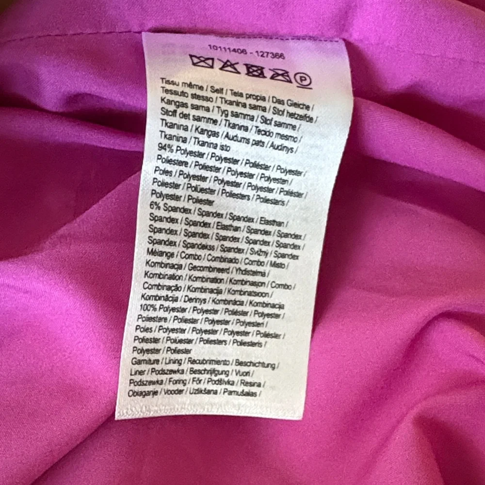Halston Heritage Hot Pink Halter Maxi Dress with Floral Neck Detail - Picture 12 of 16